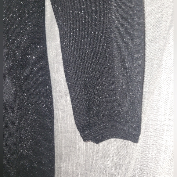 🌼3 for 30🌼CafeBrand sparkly Y2K Sweater Mini Dress Sz L v scoop neck - Picture 3 of 8